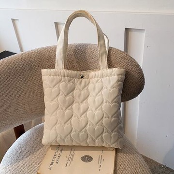 高級感包包女2023新款潮牛津布愛心托特便當包百搭時尚單肩腋下包