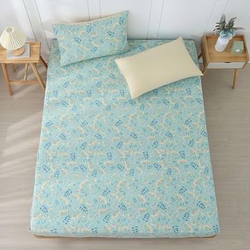 HongYew 鴻宇 C20151純棉床包-雙人 100%精梳純棉 台灣製造 床包150X186CM 枕套48X75CM  床包＋枕套x2  夏娜