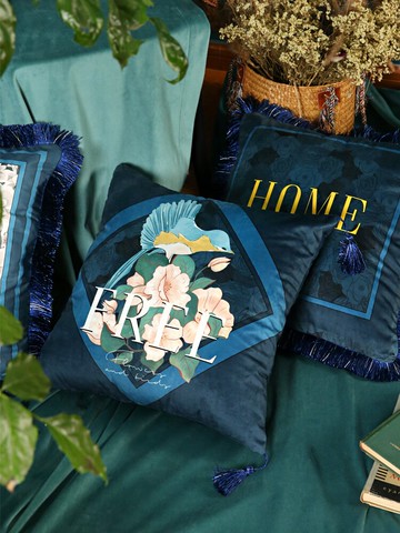 樸居美式鄉村沙發抱枕靠枕靠墊歐式ins輕奢腰枕復古床頭絲絨汽車