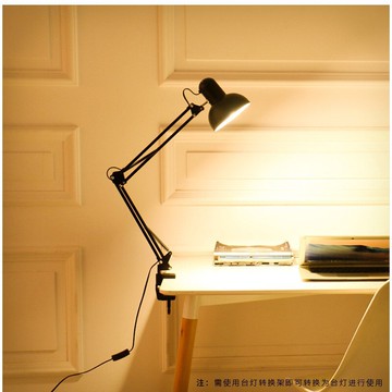 多角度檯燈(送桌上夾) 宿舍學習夾燈 雙臂檯燈 長臂桌上檯燈 閱讀燈辦公燈繪圖燈床頭工作燈