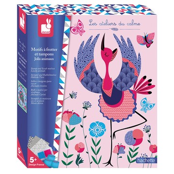 Janod小小工作坊 拓印畫 Set 動物 5歲以上  1盒