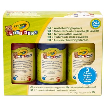 Crayola 繪兒樂 可水洗手指畫顏料3件組 無氣味 8oz  236ml  3色
