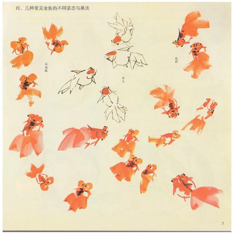 さかな　魚　中国画技法　学画宝典　中国絵画 #40060;　学画宝典