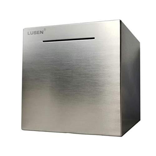 LUSEN 安全な貯金箱 ステンレススチール製 子供用 貯金箱 貯金箱 取り出せない貯金箱 LUSEN