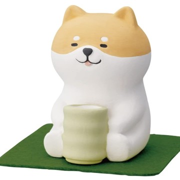 限量新上市【家寵LOVEHOME】 LOVEHOME 可愛陶瓷擴香器 擴香石 喝茶動物系列 - 柴犬 (贈送精油10ml)