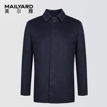 MAILYARD/美爾雅毛呢大衣 羊毛商務男士翻領單排扣呢子外套 128