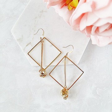 ::極簡龐克系列:: 簡約龐克骷髏頭幾何形狀個性耳環耳釘