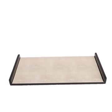 木質皮革托盤工藝品北歐輕奢創意家居樣板房間茶具軟裝飾品盤擺件