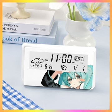 【台灣免運🏆】初音未來miku鬧鐘床頭鬧鐘 宿舍起床神器 多功能電子鬧鐘 初音未來周邊 桌面裝飾擺件 禮盒裝送禮優選