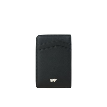 BRAUN BUFFEL 台灣總代理 羅比-BD 磁吸卡夾-黑色/BFC008-737-BK