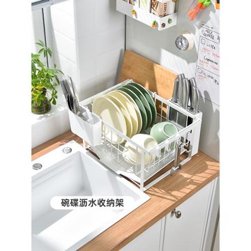 水槽碗架瀝水架廚房晾放碗盤置物架碗碟瀝水收納洗碗池臺面瀝水籃