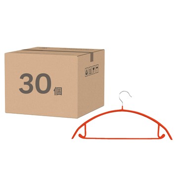 小麥購物 質感加厚防滑無痕毛衣衣架/浸膠衣架 L2478  30個  烈焰橙