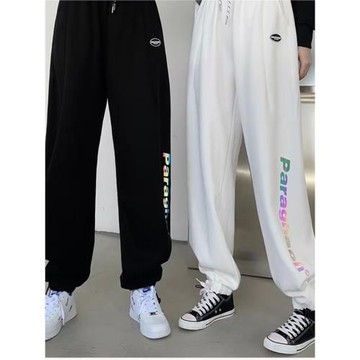 秋冬抽繩運動褲女休閑寬松ins潮炸街舞褲hiphop百搭大碼嘻哈衛褲
