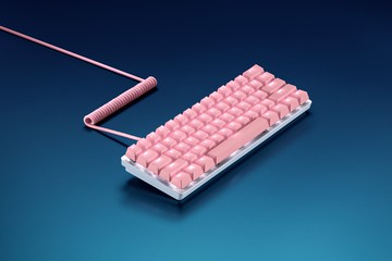 Razer PBT Keycap + Coiled Cable Upgrade Set - Quartz Pink