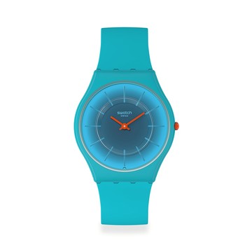 Swatch RADIANTLY TEAL 超薄手錶/男錶/女錶/瑞士製造 SS08N114 (34mm)【官方旗艦店】