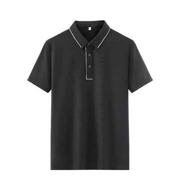 輕奢高檔短袖T恤男中年夏季新款商務休閑純色涼感半袖男士Polo衫