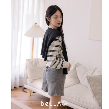 BeLLA 隨性針織披肩 黑色
