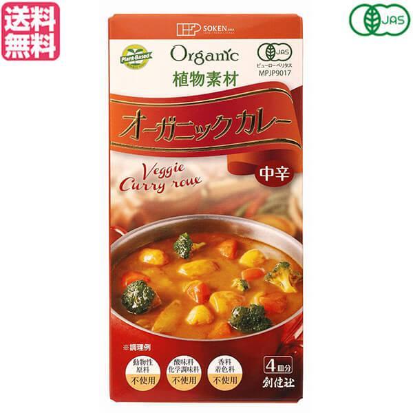 カレー カレールー カレーライス 創健社 植物素材オーガニックカレー中辛 100g 送料無料