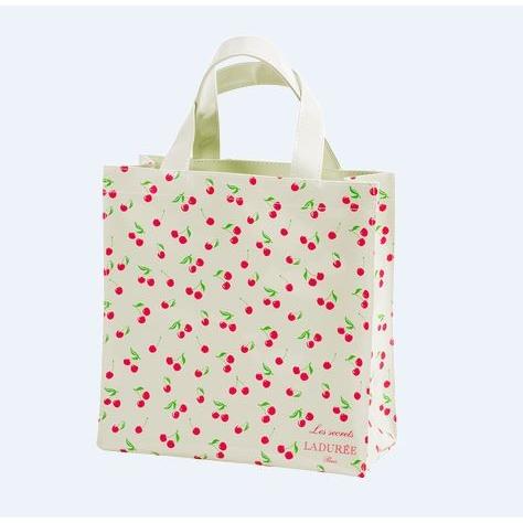 LADUREE SHOPPING BAG CERISE ラデュレ ビニールトートバッグ S