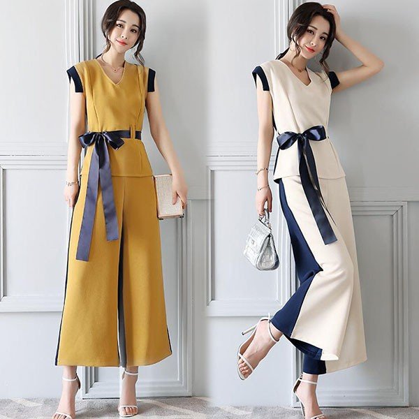 セットアップ レディース 夏 40代 きれいめ トップス Vネック ガウチョパンツ 2点セット フォーマル 結婚式 通勤 Ol オシャレ 大人 上品 着痩せ 通販 Lineポイント最大0 5 Get Lineショッピング