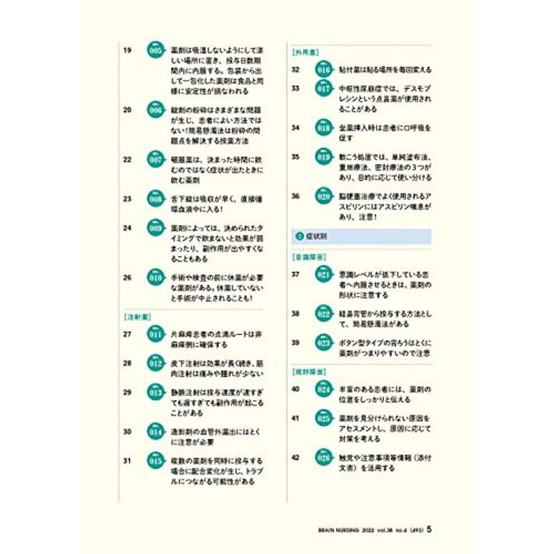 ブレインナーシング 2022年4号(第38巻4号)特集:脳神経ナースが薬剤投与・服薬管理で知っておくべき100のこと