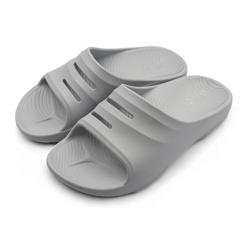 【iFoot】慢活舒適足弓防水拖鞋-灰 FA05