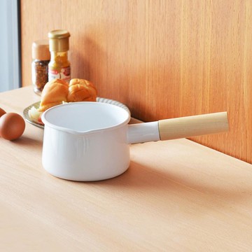 小泉誠 kaico日製原木單柄琺瑯牛奶鍋-920ml 單一規格