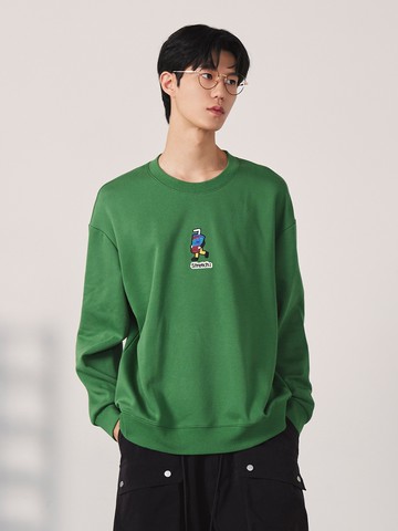 簡約插畫背圖大學T