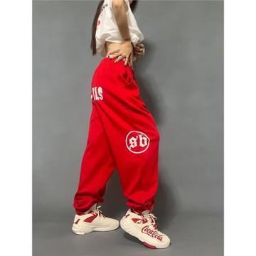 清倉撿漏~春秋嘻哈束腳新款長褲休閑寬松百搭顯瘦束腳跳舞運動褲