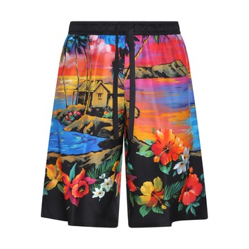 Dolce & Gabbana - Multicolour Silk Shorts