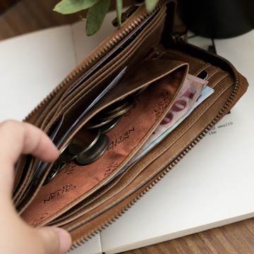 NORTH.116 時尚簡約L型拉鍊長夾《074354lt》