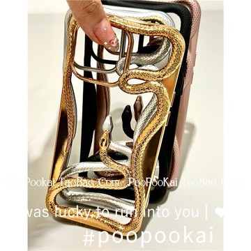 PooPooKai輕奢高級感ins美杜莎蛇蛇適用于蘋果16/15promax/iPhone14pro手機殼蛇年時尚小眾簡約新年保護套
