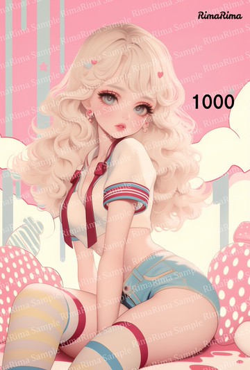 1000 原創貼紙 原創人物貼紙 貼紙 標籤 りまりま RimaRima