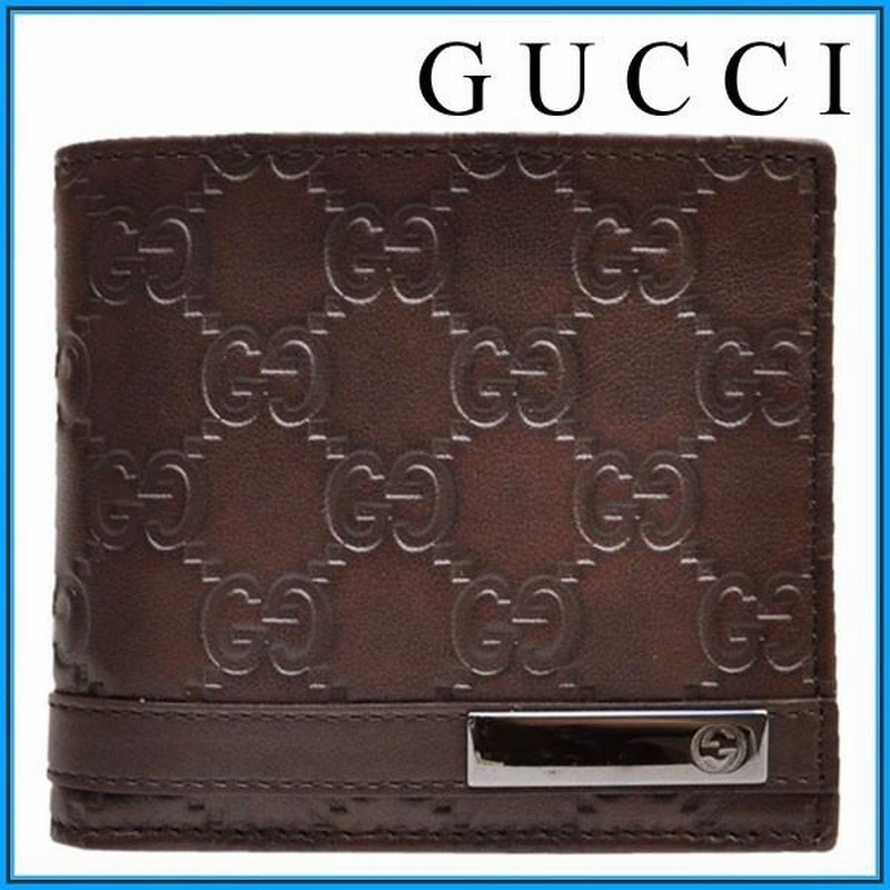 内祝い 一点物 GUCCI グッチシマ 二つ折り財布 473922 シリアル刻印