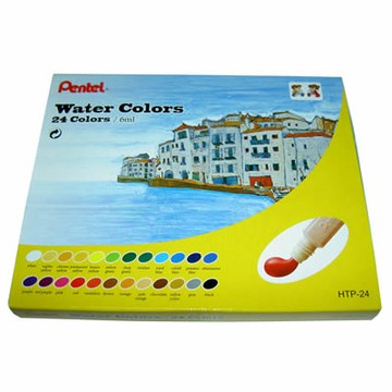 【文具通】Pentel ぺんてる 飛龍 HTP-24 軟管 不透明 水彩 24色 6ml U2010095【APP滿額下單10%點數(單一帳號最高1500點)】8/31止