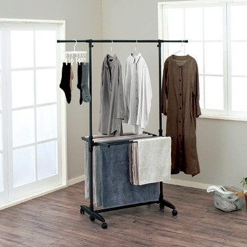 PORISH 室內用多用途摺疊伸縮晾曬架(附輪)-DIY 單一規格