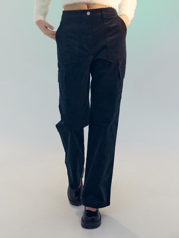 Corduroy Cargo Pants [NAVY]