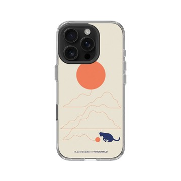 iPhone 16 Pro Clear Case（相機按鈕） 透明 - ilovedoodle (Lim Heng Swee) - Cat Landscape - Hairball 貓咪貓球