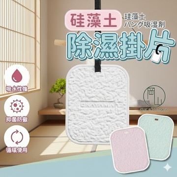🔥台灣當天出貨🔥 硅藻土吸濕除味掛片 日本OKAYAMA岡山 衣櫥除濕乾燥牌 衣櫃除溼掛片 吸濕掛片 除溼片