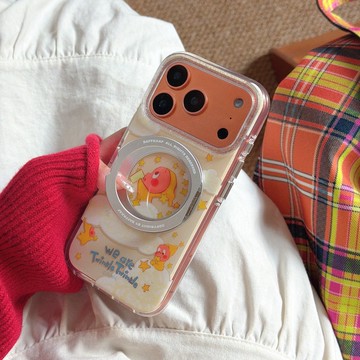 360度旋轉磁吸支點殼 星星人 適用於 蘋果 iPhone 17 16 15 Pro Max 手機殼 防摔殼 保護殼