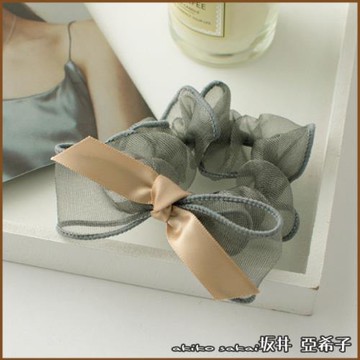 『坂井．亞希子』日系氣質網紗蝴蝶結造型髮圈