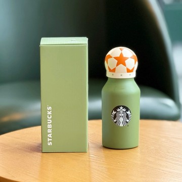 星巴克新款疾風競野運動足球小巧便攜隨行杯不鏽鋼水杯配手機支架