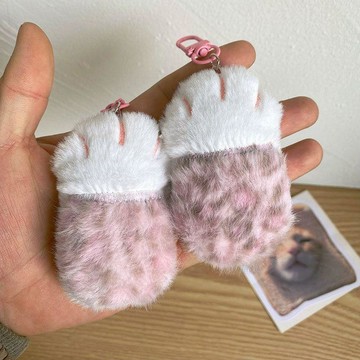 【小悅居】軟乎乎豹紋貓爪鑰匙扣趣味可愛少女包包掛件閨蜜禮物玩偶公仔掛飾網紅同款、熱門單品 人氣好物