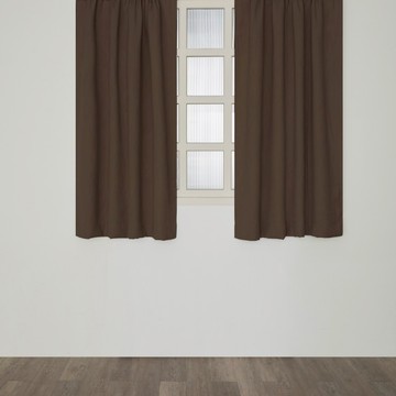 HOLA 和樂家居 三明治遮光織紋落地窗簾  230 x 270 x 1cm  甜栗咖