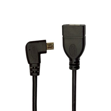 MAX+ Micro HDMI公 to HDMI母 L型高清影音延長線 左彎  15.5cm  1條