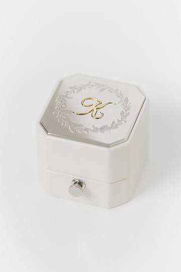 皮革戒指盒 - OCTAGON LOCK GRAND - 手工單刻復古風格求婚盒