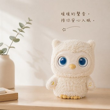 GUND 愛睏貓頭鷹互動玩偶 #按壓右腳音樂效果