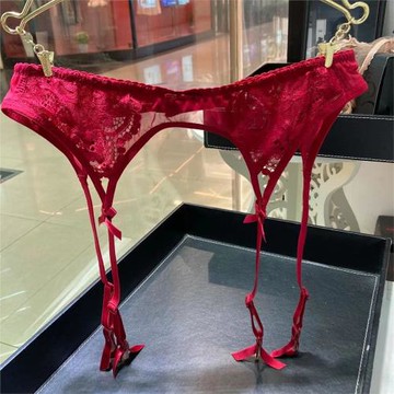 性感蕾絲吊襪帶黑色白色本命年紅色女