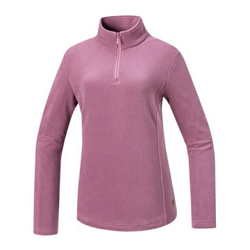 【【蘋果戶外】】山林 52F02 91 蒼蒲紫 女 刷毛保暖上衣 半門襟 立領長袖排汗衣 秋冬保暖登山 秋冬 Mountneer