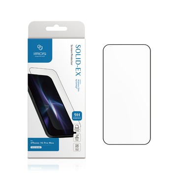 imos Apple iPhone 16 Pro Max 6.9吋 2.5D高透9H超細黑邊康寧玻璃貼(AGbc)